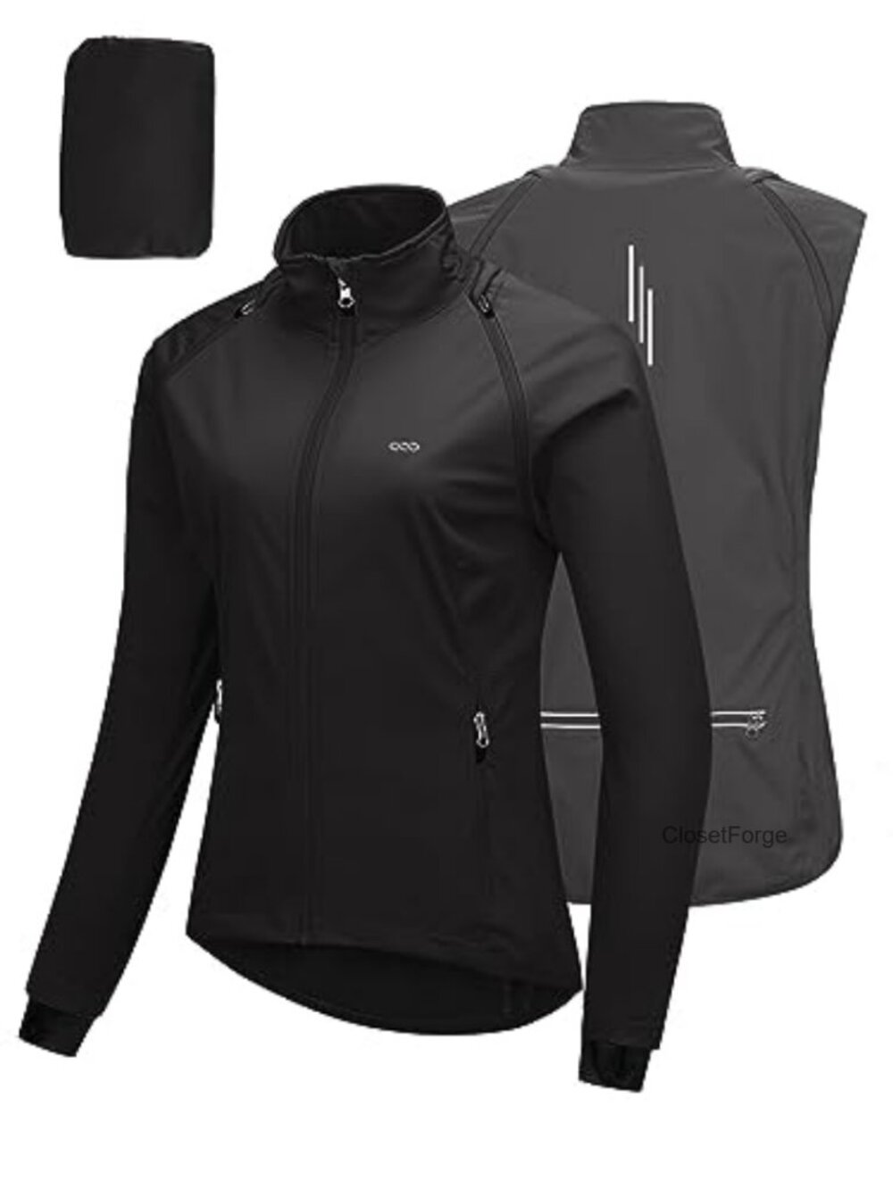 Zip Up Lightweight Athletic Workout Track Running Jacket Waterproof Windproof